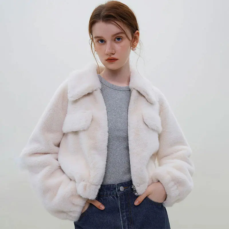 Kunstpelz Herbst Winter Jacke Zara Mae