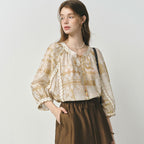 Vintage Bestickte Bluse für Damen Zara Mae