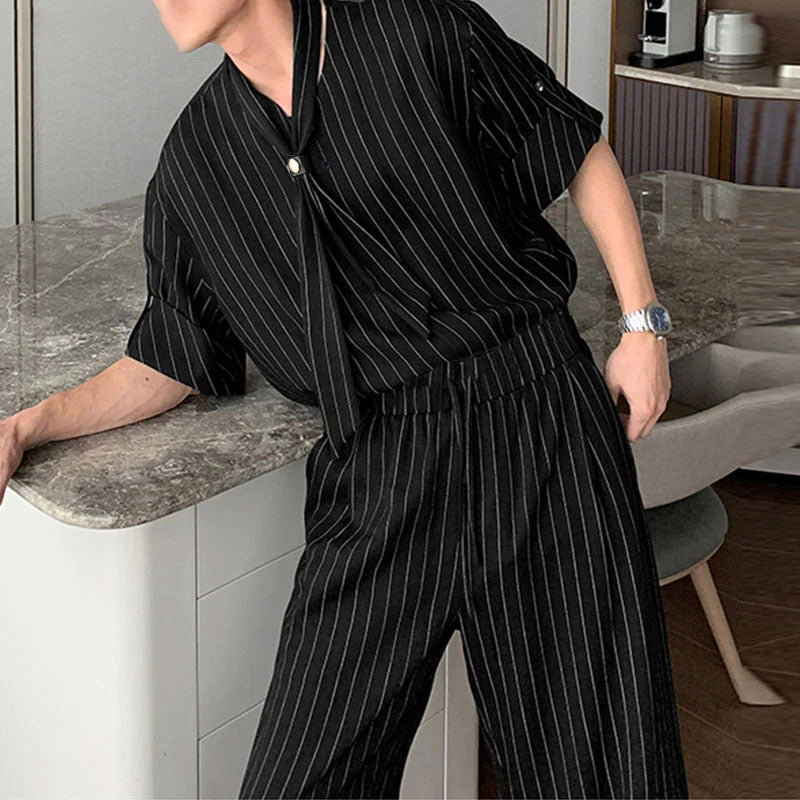 Herren Gestreiftes Freizeit-Set Zara Mae