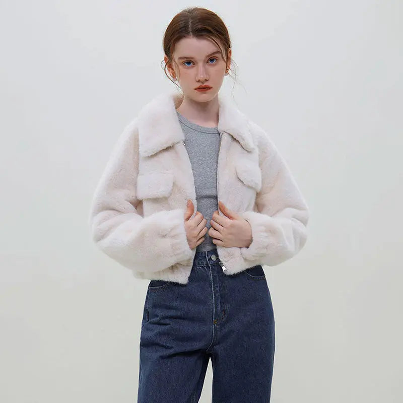 Kunstpelz Herbst Winter Jacke Zara Mae