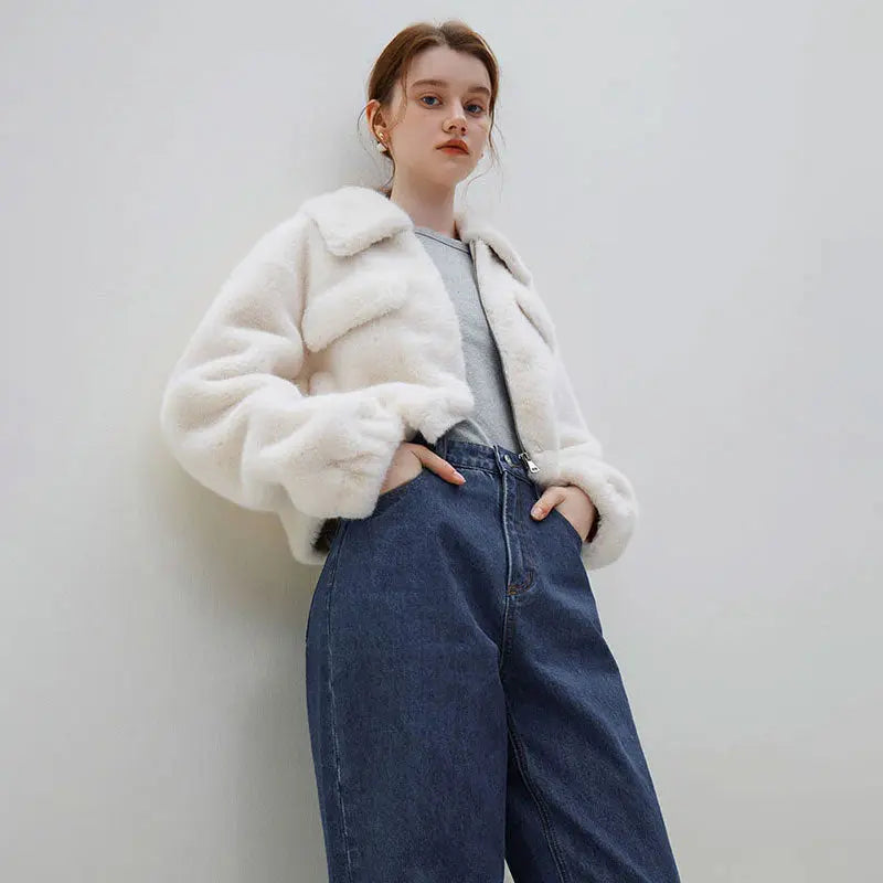 Kunstpelz Herbst Winter Jacke Zara Mae