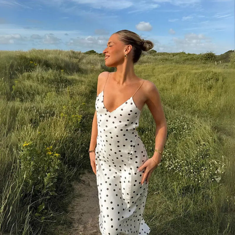 Polka Dot Midi Slipdress Zara Mae