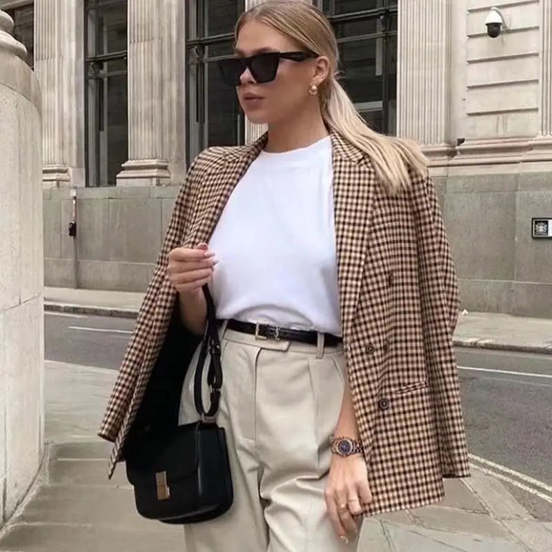 Eleganter Karoblazer für Damen Zara Mae
