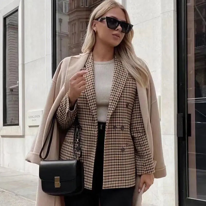 Eleganter Karoblazer für Damen Zara Mae